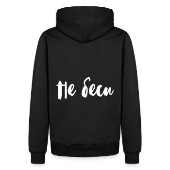 Ne me dérangez pas de dire pour les femmes russes - Sweat à capuche Premium bio Homme - noir - Dos - Nico (187cm)
