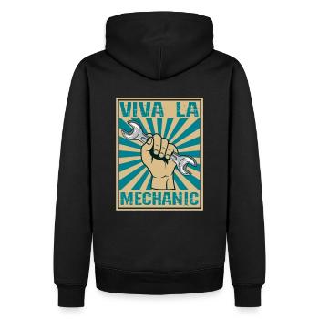Viva La Mechanic Retro Clé à bois - Sweat à capuche Premium bio Homme - noir - Dos - Nico (187cm)