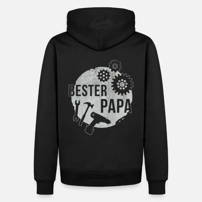 Bester papa - Männer Premium Bio Hoodie - Schwarz