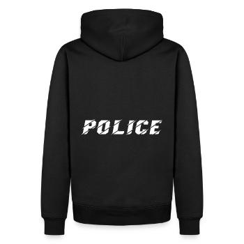 Polizei - Männer Premium Bio Hoodie - Schwarz - Hinten - Nico (187cm)