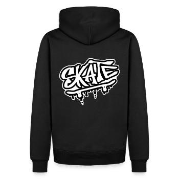skate skater skateing sk8 skateboard skate or die - Men’s Premium Organic Hoodie - black - Back - Nico (187cm)