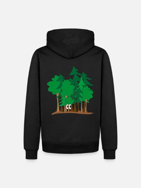 Dans la forêt - Sweat à capuche Premium bio Homme - noir