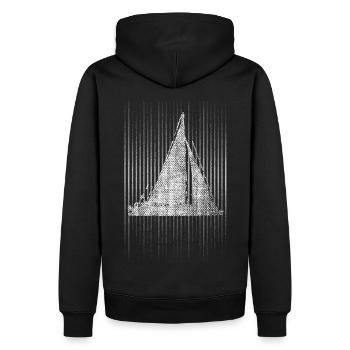 Schiff BootKatamaran Segelboot Segler - Männer Premium Bio Hoodie - Schwarz - Hinten - Nico (187cm)