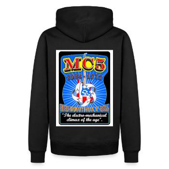 Detroit High Energy Rock n Roll - Men’s Premium Organic Hoodie - black - Back - Nico (187cm)