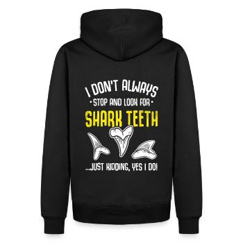 Shark Teeth Collecteur de fossiles Shark Tooth Fossils Dents - Sweat à capuche Premium bio Homme - noir - Dos - Nico (187cm)