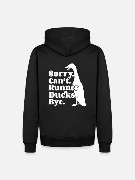 Running ducks Duck owners Duck breeders Ducks - Men’s Premium Organic Hoodie - black