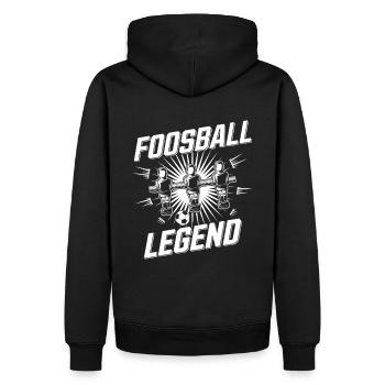 Foosball Legend Lustiges Kickern Tischfußball - Männer Premium Bio Hoodie - Schwarz - Hinten - Nico (187cm)