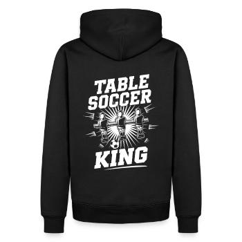 Table Soccer King Kickern Kickerspieler - Männer Premium Bio Hoodie - Schwarz - Hinten - Nico (187cm)