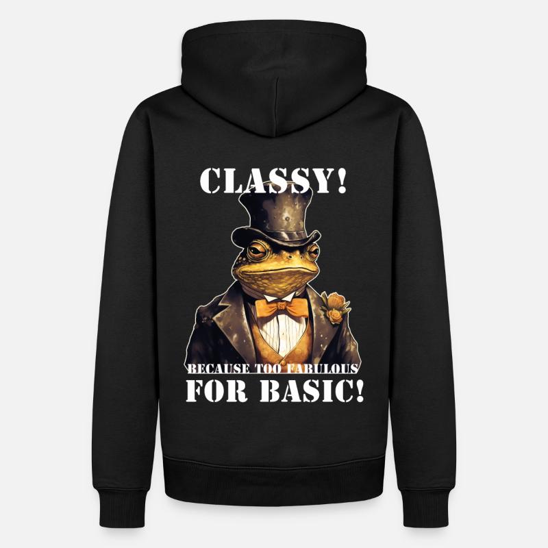 Frosch Steampunk - Männer Premium Bio Hoodie - Schwarz