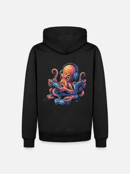 Gambling Octopus – My Gaming Octopus - Men’s Premium Organic Hoodie - black