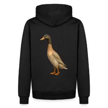 Canard indien élevage Canard mignon Canard canard - Sweat à capuche Premium bio Homme - noir - Dos - Nico (187cm)