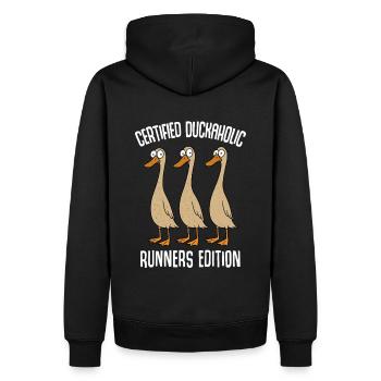 Canards Canard Élevage Canard Gardien Canard Maman - Sweat à capuche Premium bio Homme - noir - Dos - Nico (187cm)