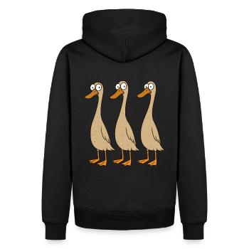 Canards Drôles Canards Canard Maman Canard Papa - Sweat à capuche Premium bio Homme - noir - Dos - Nico (187cm)