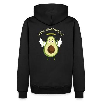 Holy Guacamole - heilige Avocado - Männer Premium Bio Hoodie - Schwarz - Hinten - Nico (187cm)