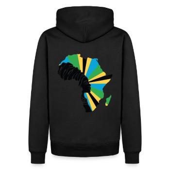Tansania Tansanische Flagge Afrika Ethnic Souvenir - Männer Premium Bio Hoodie - Schwarz - Hinten - Nico (187cm)