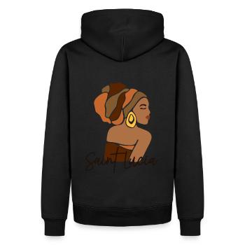 Saint Lucia Karibik Karibische Insel cool Souvenir - Männer Premium Bio Hoodie - Schwarz - Hinten - Nico (187cm)