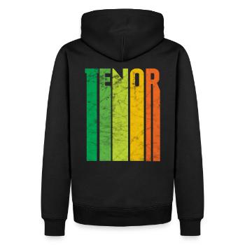 Saxophone Tenor Retro Vintage T Shirt - Männer Premium Bio Hoodie - Schwarz - Hinten - Nico (187cm)