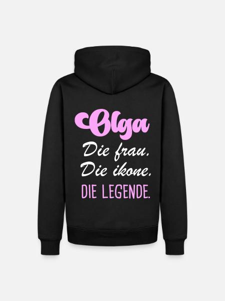 Olga die legende - Männer Premium Bio Hoodie - Schwarz