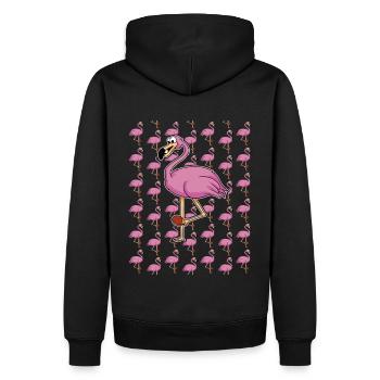 Tenue de tennis de table Chat femme - Sweat à capuche Premium bio Homme - noir - Dos - Nico (187cm)