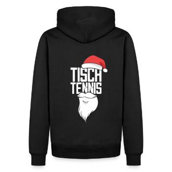 Tennis de table Chapeau de Noël Tennis de table Batte - Sweat à capuche Premium bio Homme - noir - Dos - Nico (187cm)