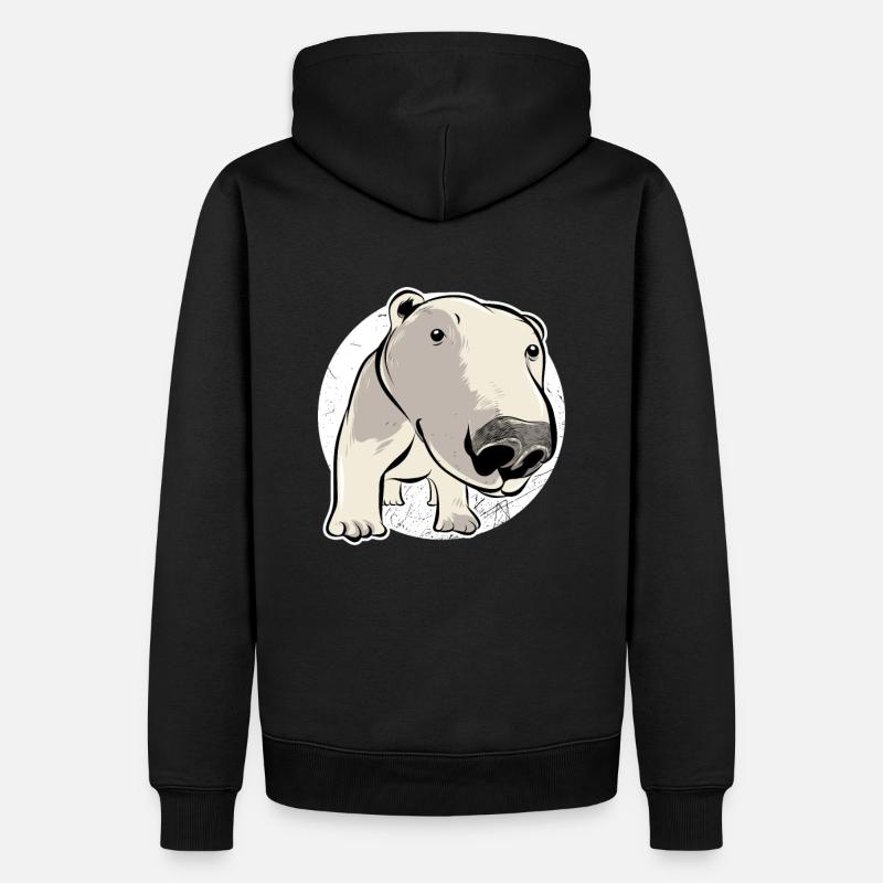 lustiger Eisbär - Männer Premium Bio Hoodie - Schwarz