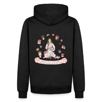 baking shirt for friends funny T-shirt - Men’s Premium Organic Hoodie - black - Back - Nico (187cm)