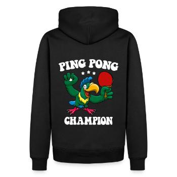 Ping Pong Champion Design Tennis de table et - Sweat à capuche Premium bio Homme - noir - Dos - Nico (187cm)