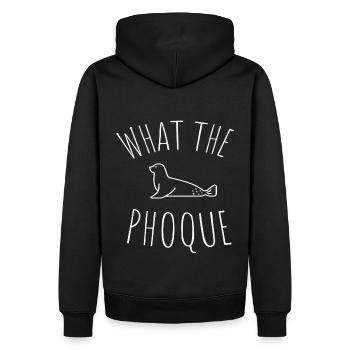 What the seal humor gift t shirt. - Men’s Premium Organic Hoodie - black - Back - Nico (187cm)