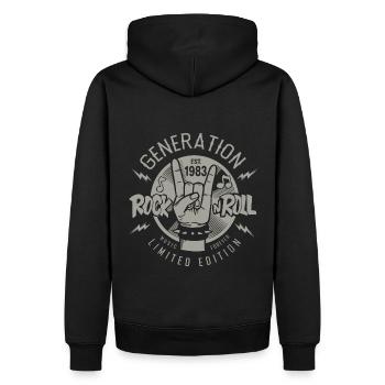 1983 Anniversary 40 Years 40 th Anniversary - Men’s Premium Organic Hoodie - black - Back - Nico (187cm)