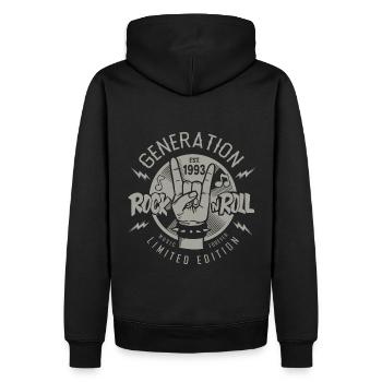 1993 Anniversaire - Sweat à capuche Premium bio Homme - noir - Dos - Nico (187cm)