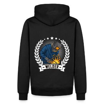 Tenue de soudeur pour fiers métallurgistes et - Sweat à capuche Premium bio Homme - noir - Dos - Nico (187cm)