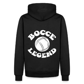 Bocce Legend Citation Bocce Ball avec Jack Bocci - Sweat à capuche Premium bio Homme - noir - Dos - Nico (187cm)
