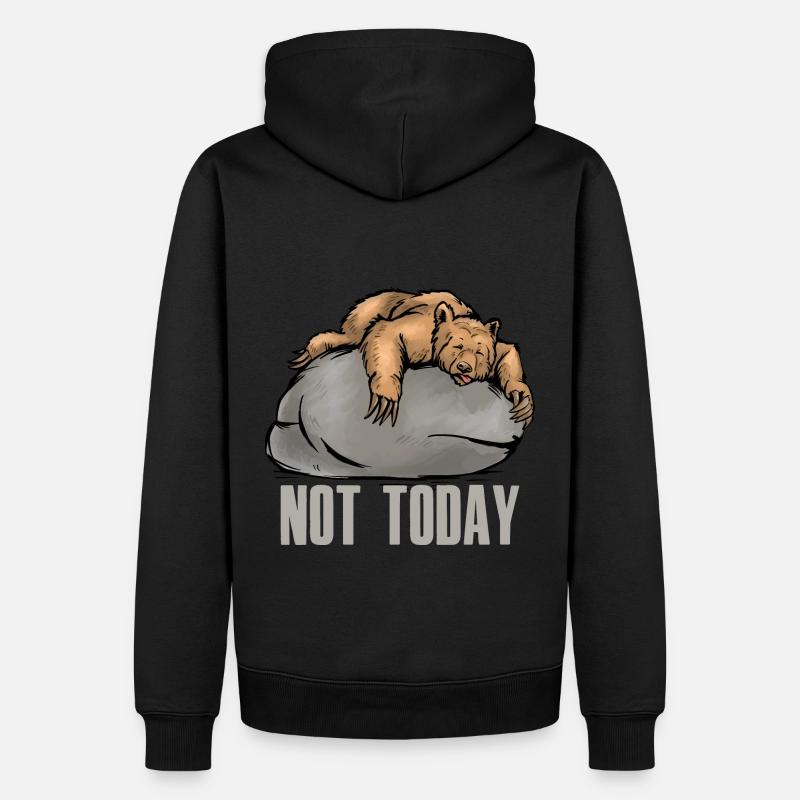 Bears Office Aujourd’hui Pas Collègue Motivation Bear - Sweat à capuche Premium bio Homme - noir