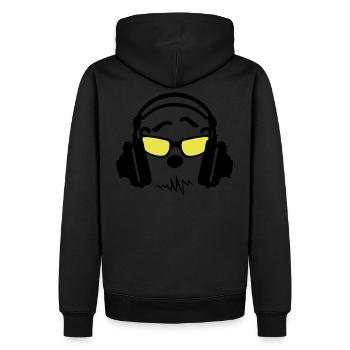 egaliseur casques dj audio musicque - Sweat à capuche Premium bio Homme - noir - Dos - Nico (187cm)