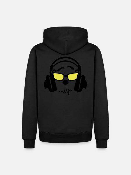Equalizer Audio-Musik-Kopfhörer DJ zik75 - Männer Premium Bio Hoodie - Schwarz