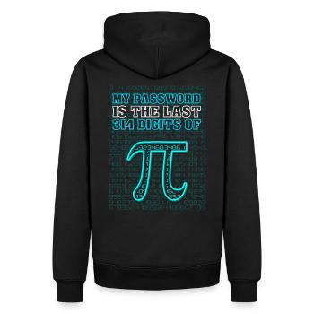 Mathe Sprüche, Geschenk zB Geburtstag, Nerd Pi Day - Männer Premium Bio Hoodie - Schwarz - Hinten - Nico (187cm)