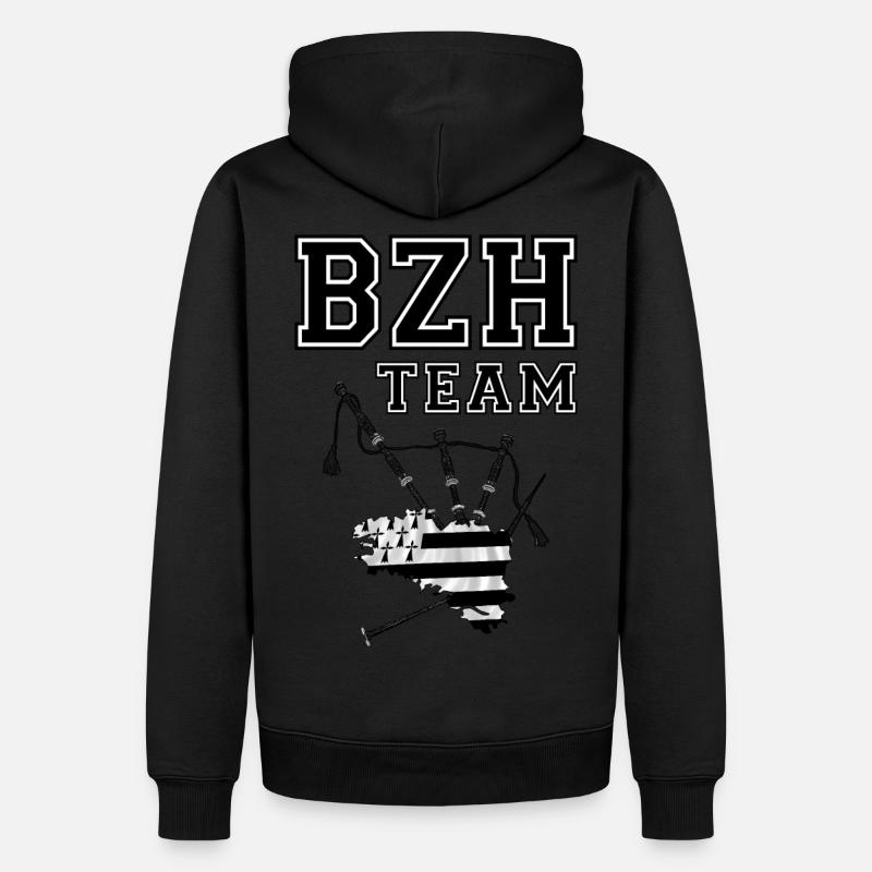 breizh bretagne 12 - Sweat à capuche Premium bio Homme - noir