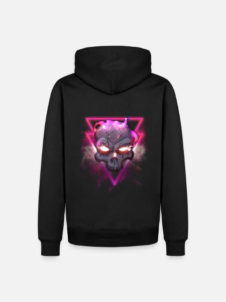 Skull in triangle - Men’s Premium Organic Hoodie - black