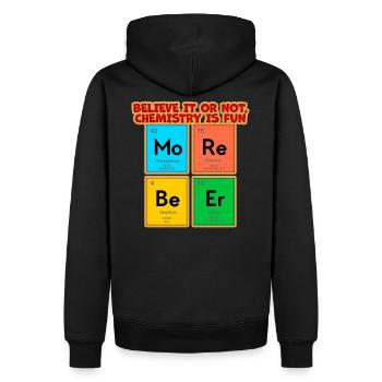 Chemie macht Spaß - Männer Premium Bio Hoodie - Schwarz - Hinten - Nico (187cm)