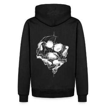 Crâne crâne cthulhu horreur lovecraft - Sweat à capuche Premium bio Homme - noir - Dos - Nico (187cm)