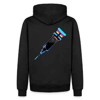 Syringe colorful - Men’s Premium Organic Hoodie - black - Back - Nico (187cm)