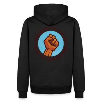 Resistance Ariegeoise! - Männer Premium Bio Hoodie - Schwarz - Hinten - Nico (187cm)