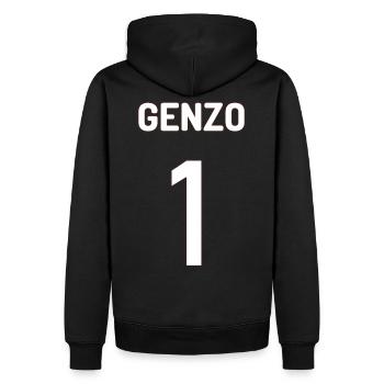 Genzo wakabayashi gardien de but - Sweat à capuche Premium bio Homme - noir - Dos - Nico (187cm)
