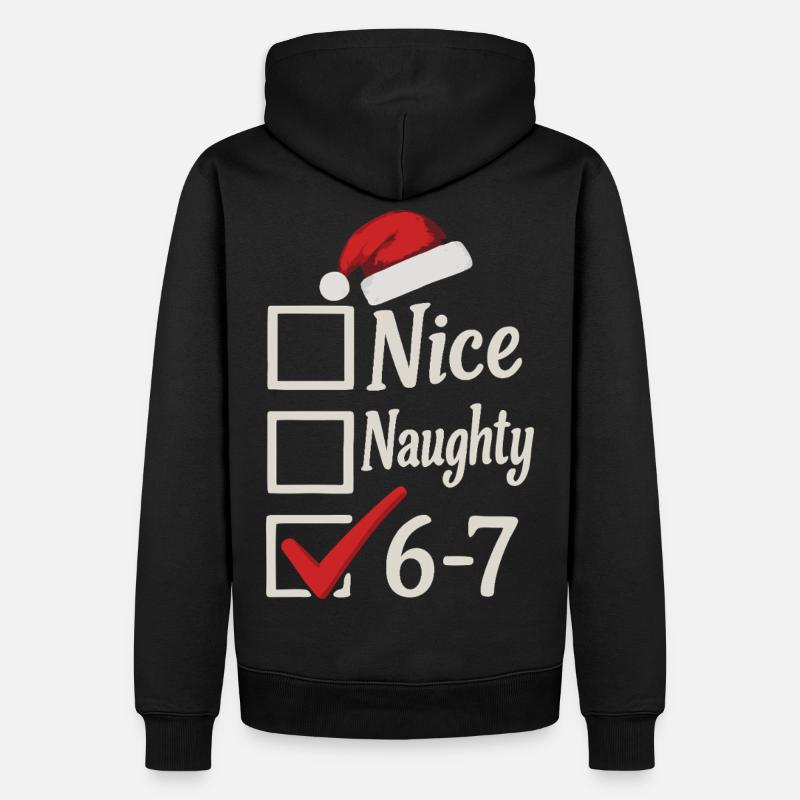 Nice Naughty 67 Noël Meme - Sweat à capuche Premium bio Homme - noir