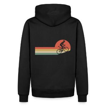 Vélo cadeau velo cycliste cadeau - Sweat à capuche Premium bio Homme - noir - Dos - Nico (187cm)