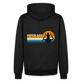 Super dad superdad - Sweat à capuche Premium bio Homme - noir - Dos - Nico (187cm)