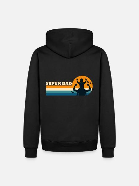 Super dad superdad - Sweat à capuche Premium bio Homme - noir