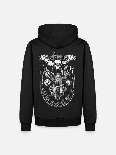 chopper man fond trans - Sweat à capuche Premium bio Homme - noir