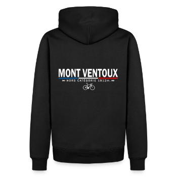 Vélo velo Mont Ventoux cycliste col ventoux - Sweat à capuche Premium bio Homme - noir - Dos - Nico (187cm)