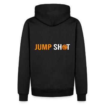 Basketball jump shot basketteur joueur de basket - Sweat à capuche Premium bio Homme - noir - Dos - Nico (187cm)